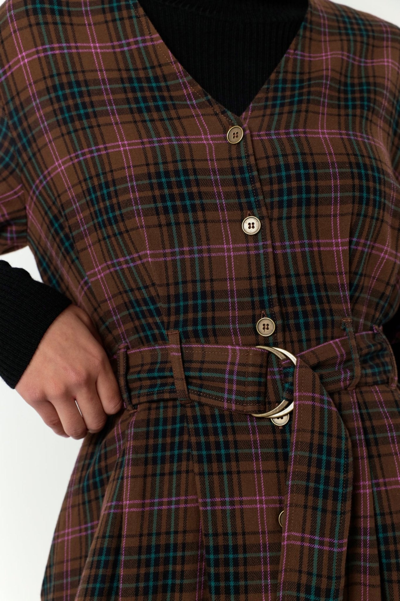 Sylvester | Plaid Dress | Mocha | Palm Boutique
