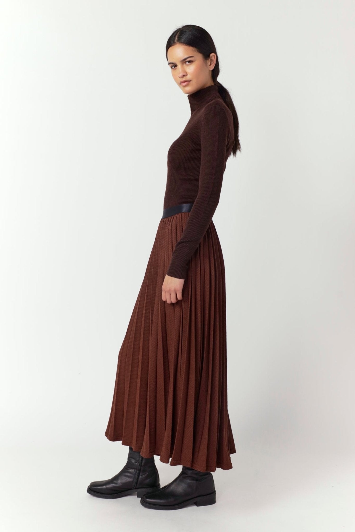 Sylvester | Ripple Skirt | Espresso | Palm Boutique