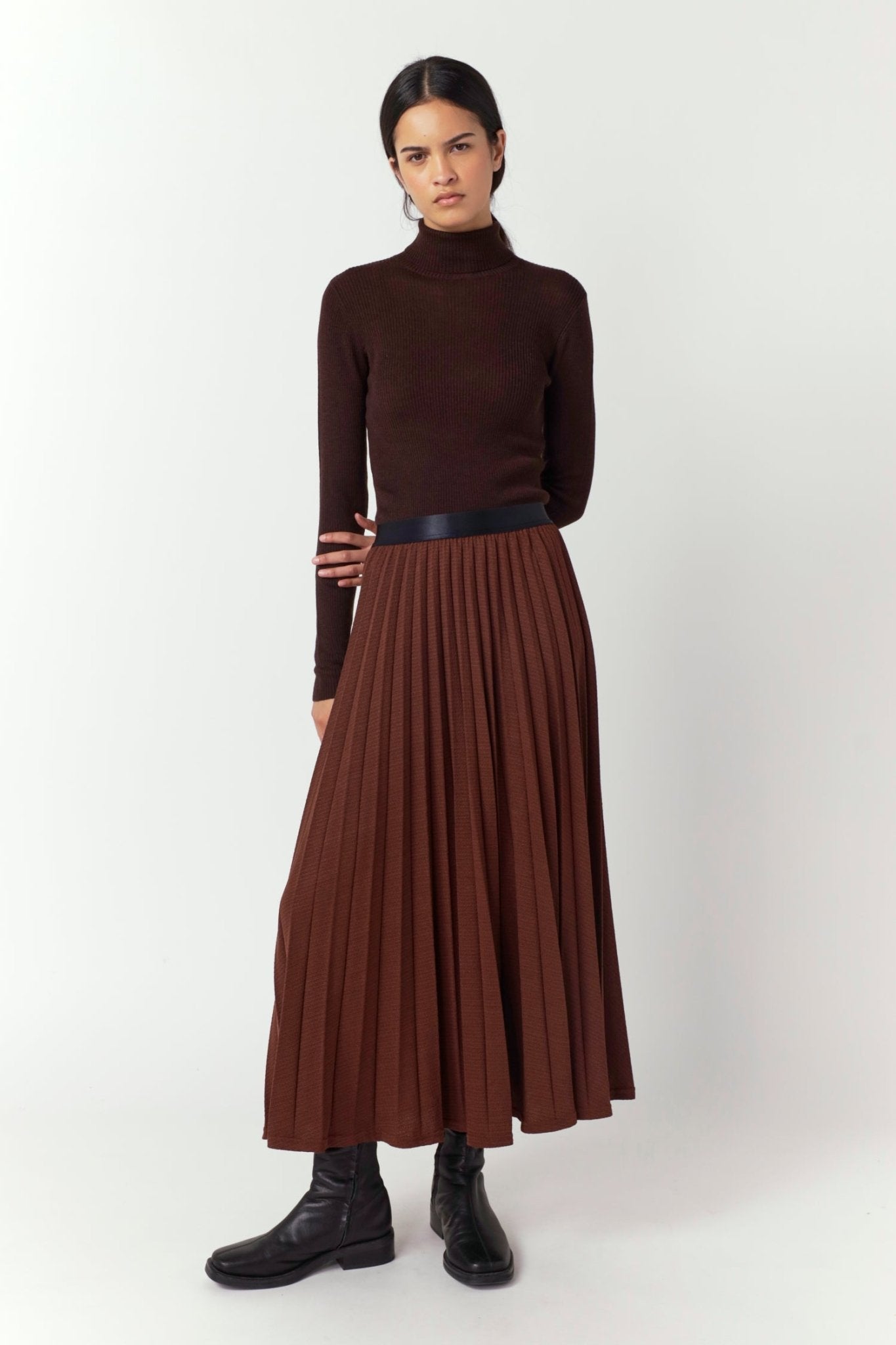 Sylvester | Ripple Skirt | Espresso | Palm Boutique