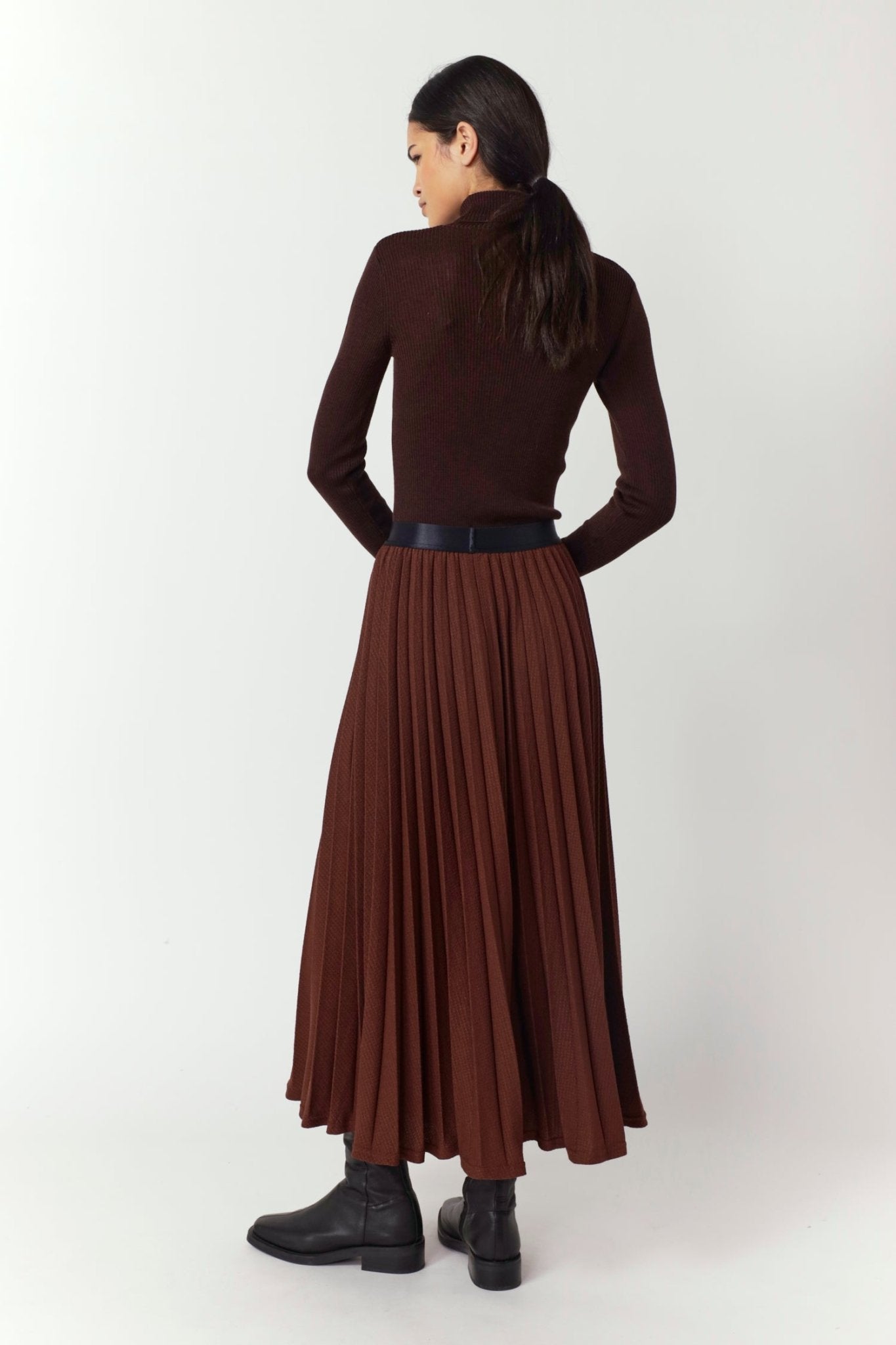 Sylvester | Ripple Skirt | Espresso | Palm Boutique