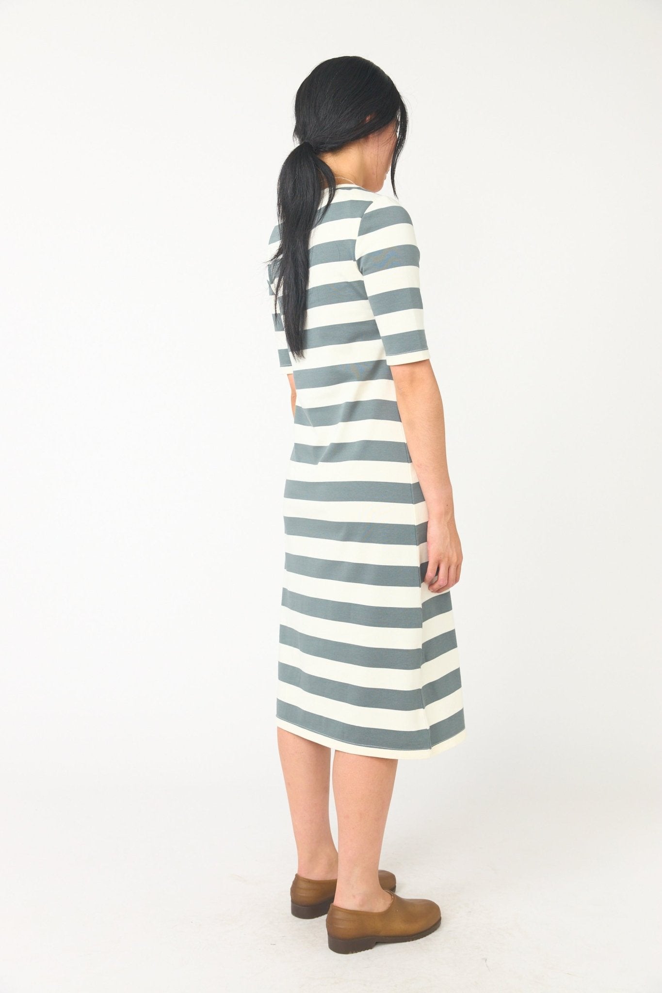 Sylvester | Venetian Dress | Grey Ivory | Palm Boutique