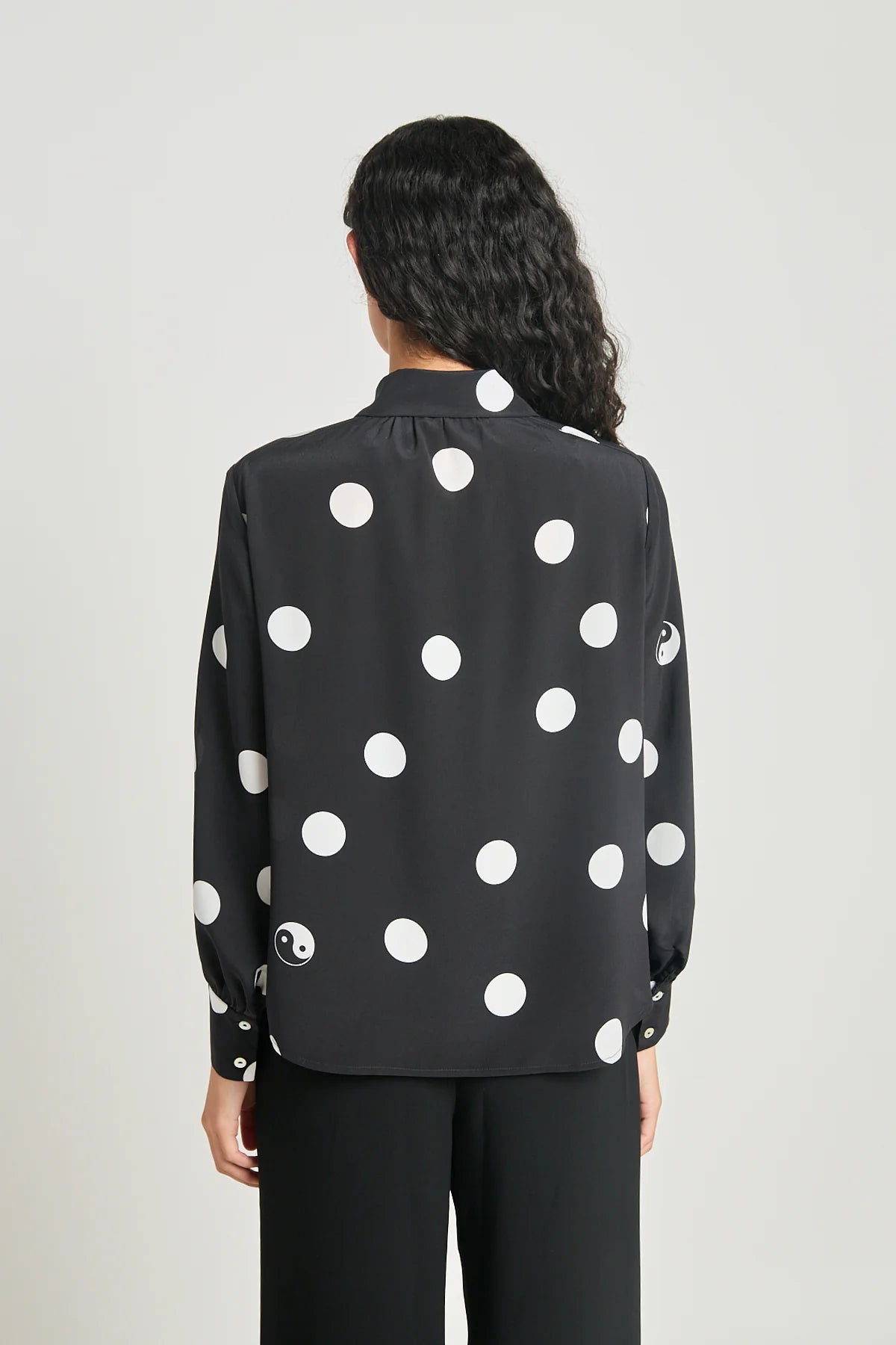 twenty - seven names | Existentialist shirt | Black polka dot | Palm Boutique