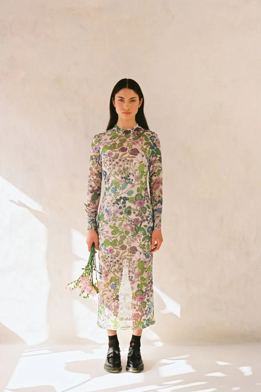 twenty - seven names | Hereafter dress | Cream floral mesh | Palm Boutique