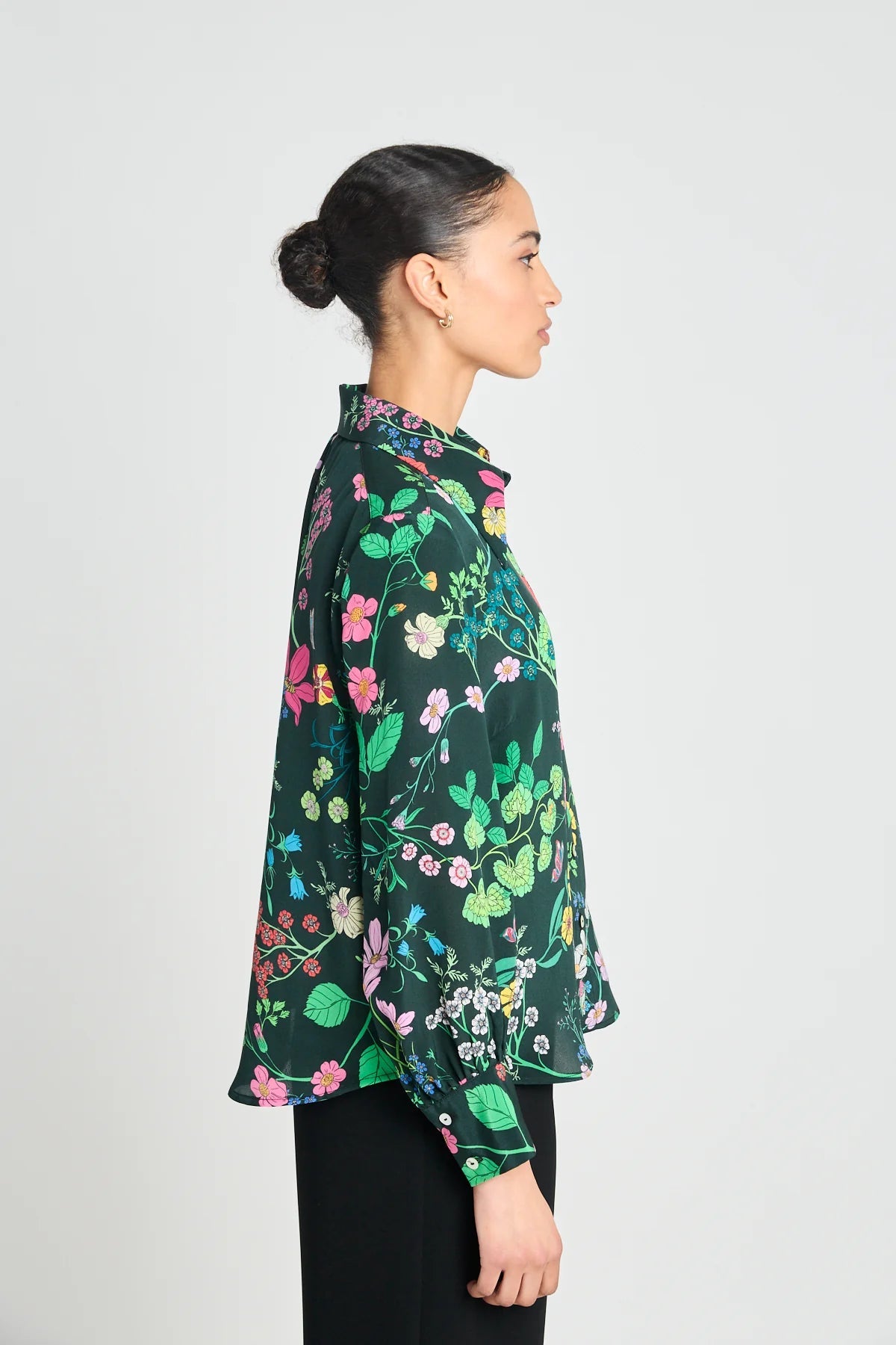 twenty - seven names | Marigold Shirt | Deep Green Floral | Palm Boutique