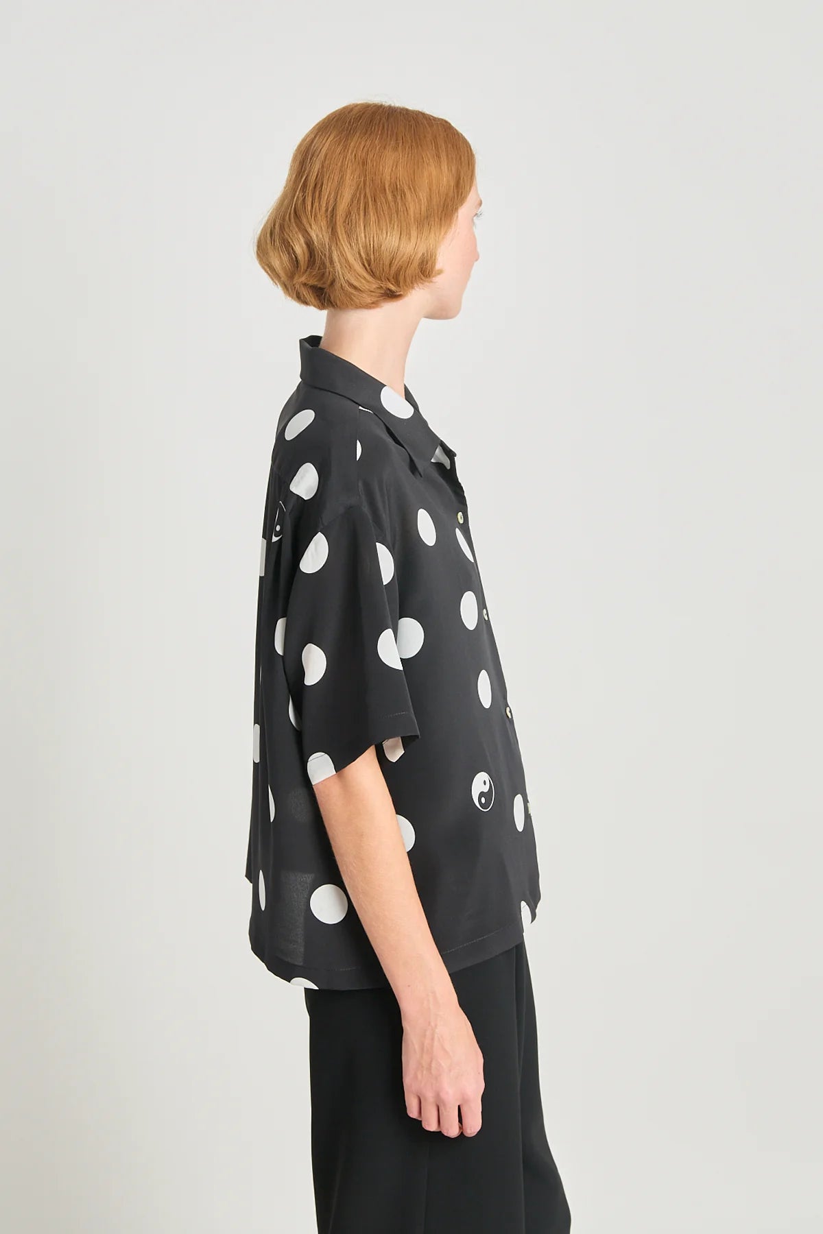 twenty - seven names | Perfect circle shirt | Black polka dot | Palm Boutique