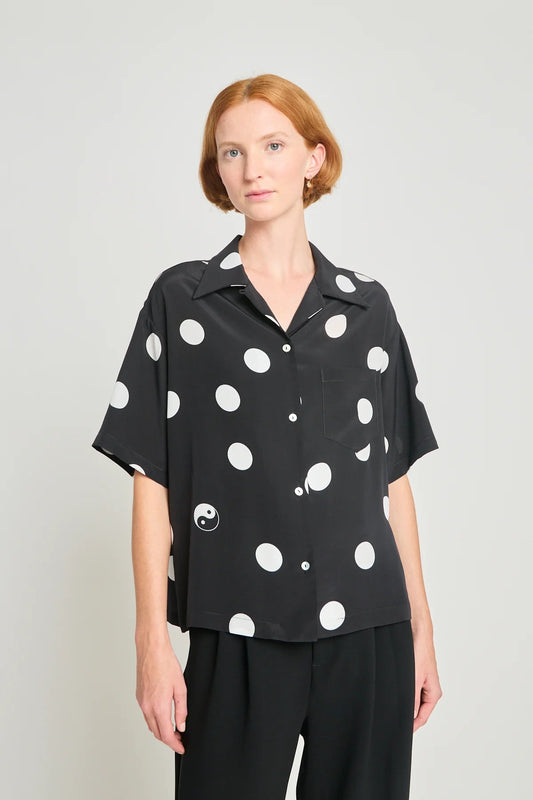 twenty - seven names | Perfect circle shirt | Black polka dot | Palm Boutique