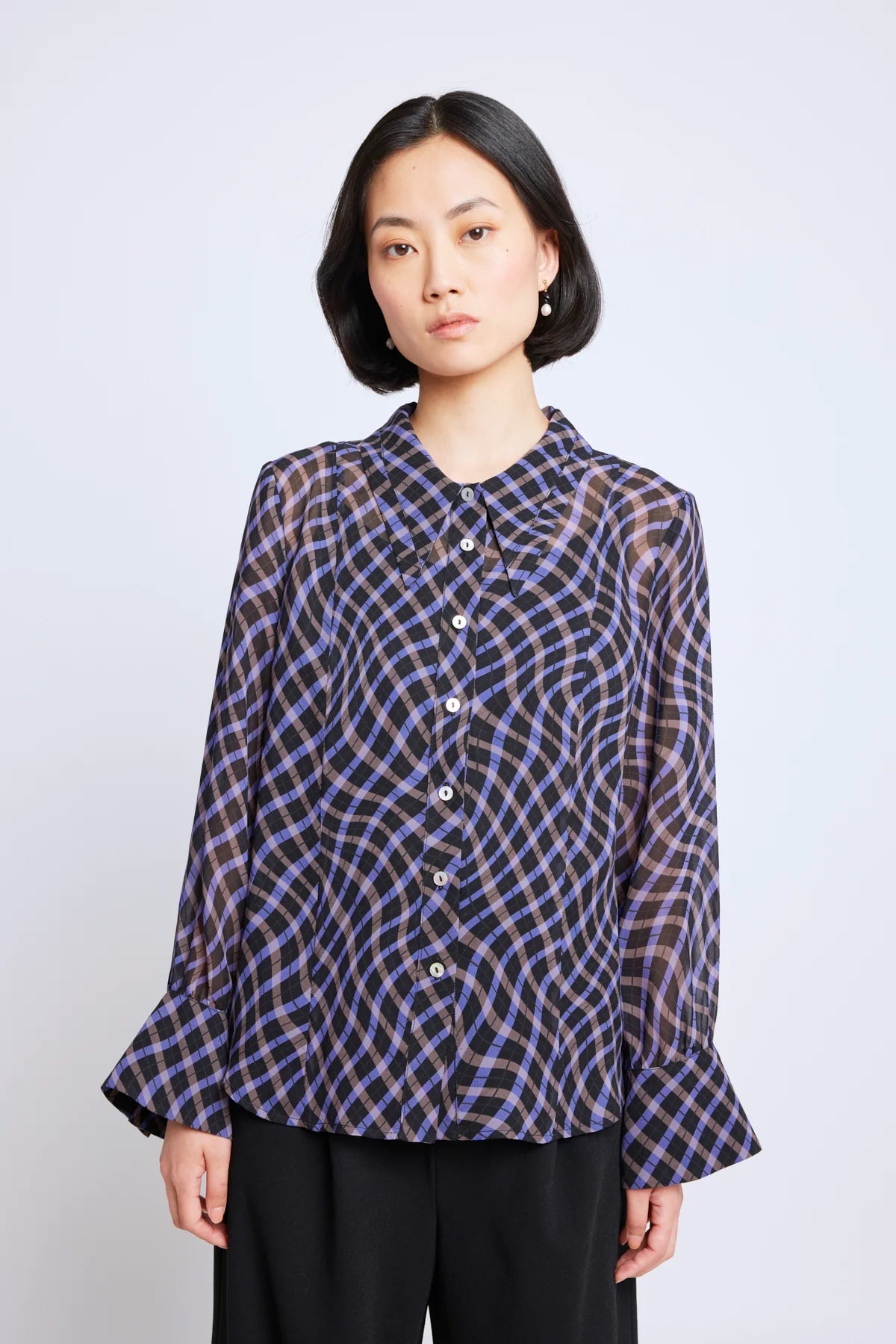 twenty - seven names | Power Grid Shirt | Warp Check | Palm Boutique
