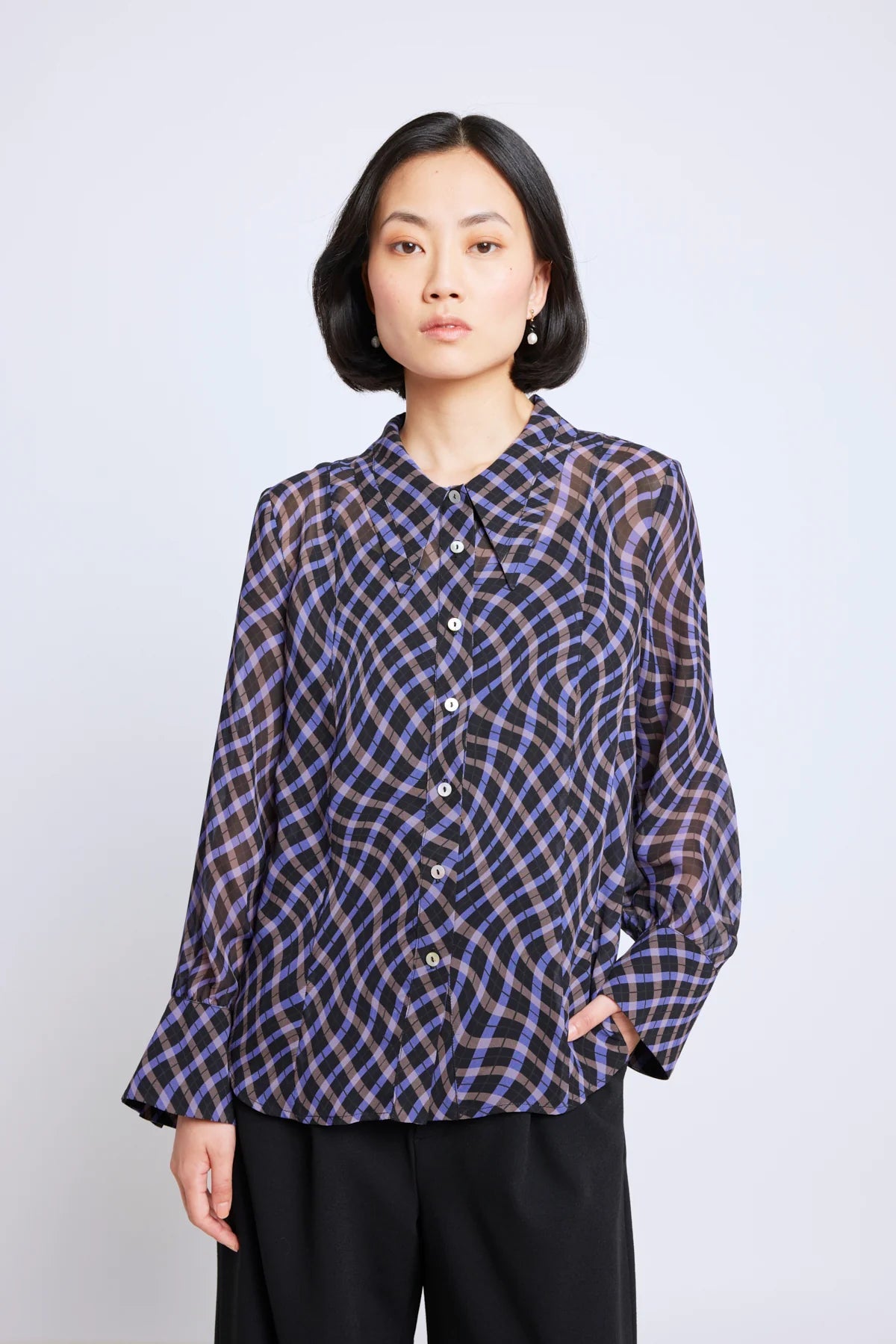 twenty - seven names | Power Grid Shirt | Warp Check | Palm Boutique