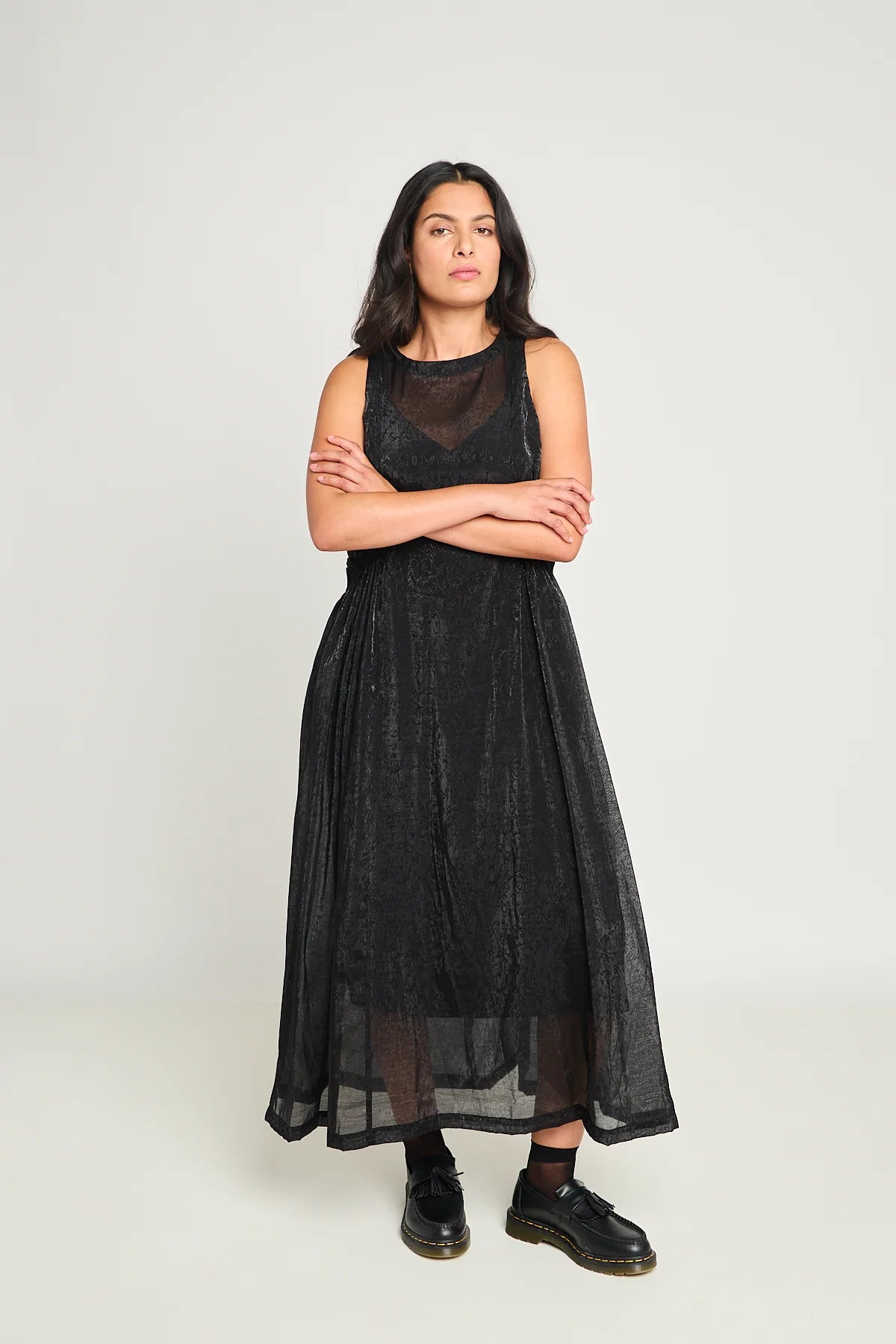 twenty - seven names | Reflections Dress | Black Floral Gauze | Palm Boutique