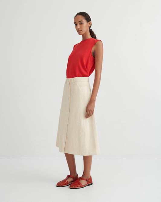 Jubilee Skirt | Ecru Denim