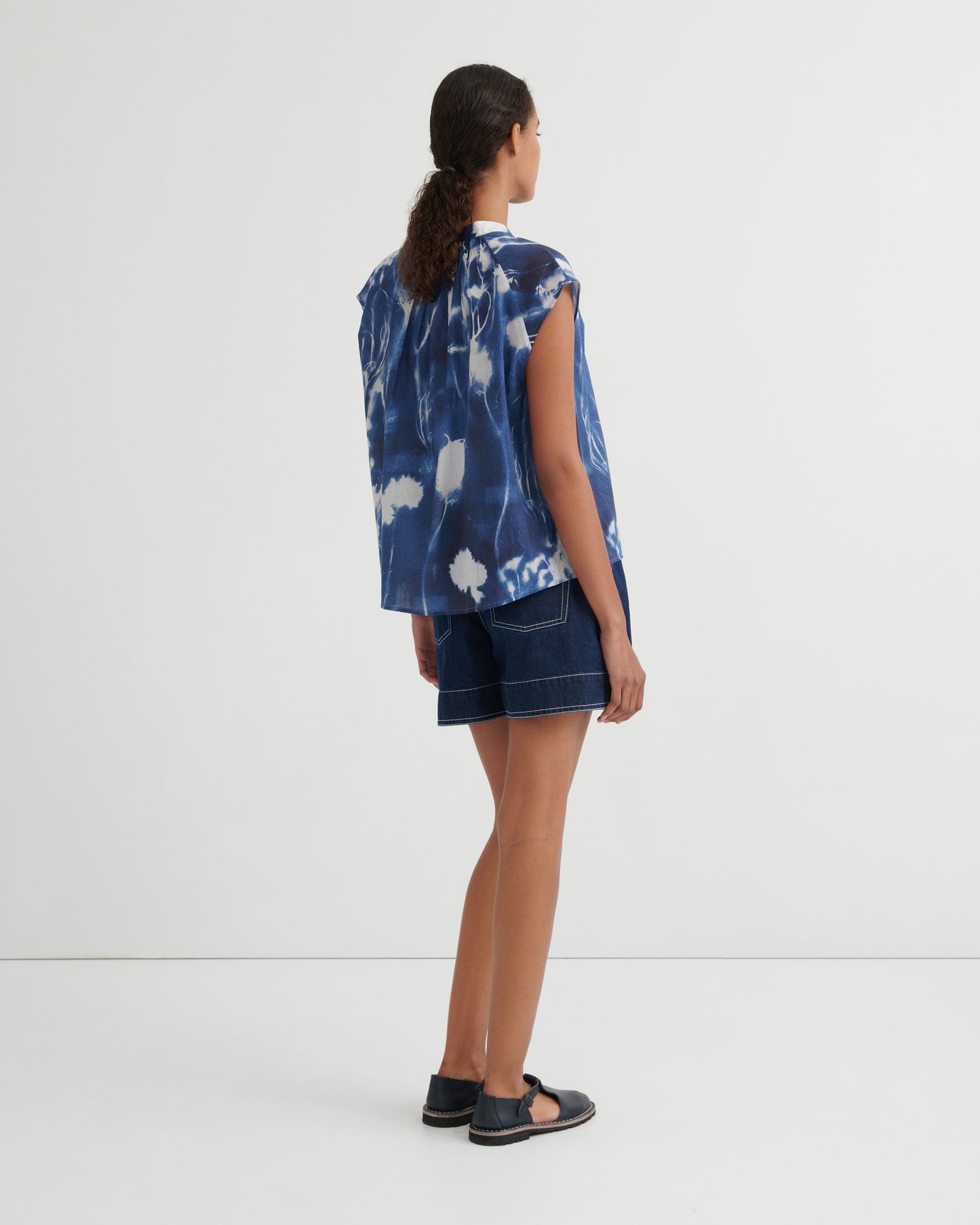 Equinox Top | Cyanotype Floral