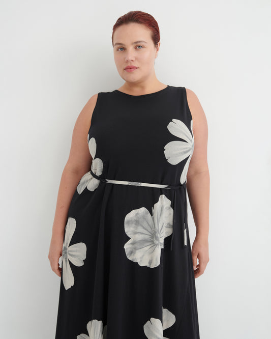 Tank Swing Dress | Monochrome Floral