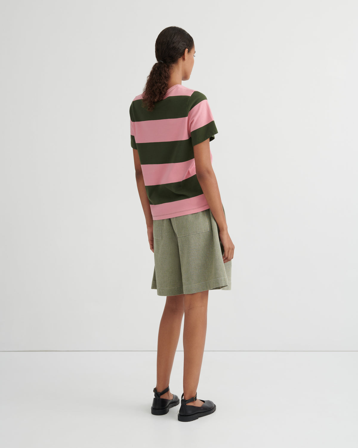 Classic Tee | Begonia Stripe