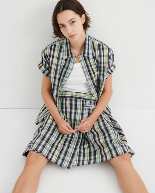 Author Shirt | Violet Check