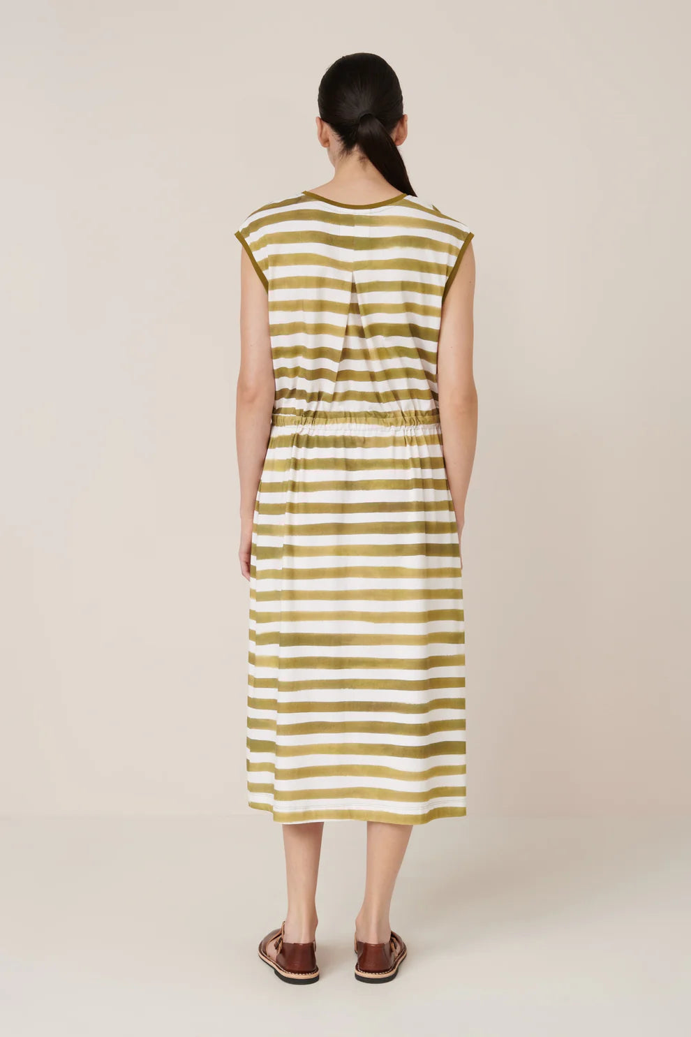 Wave Dress | Brushstroke Stripe
