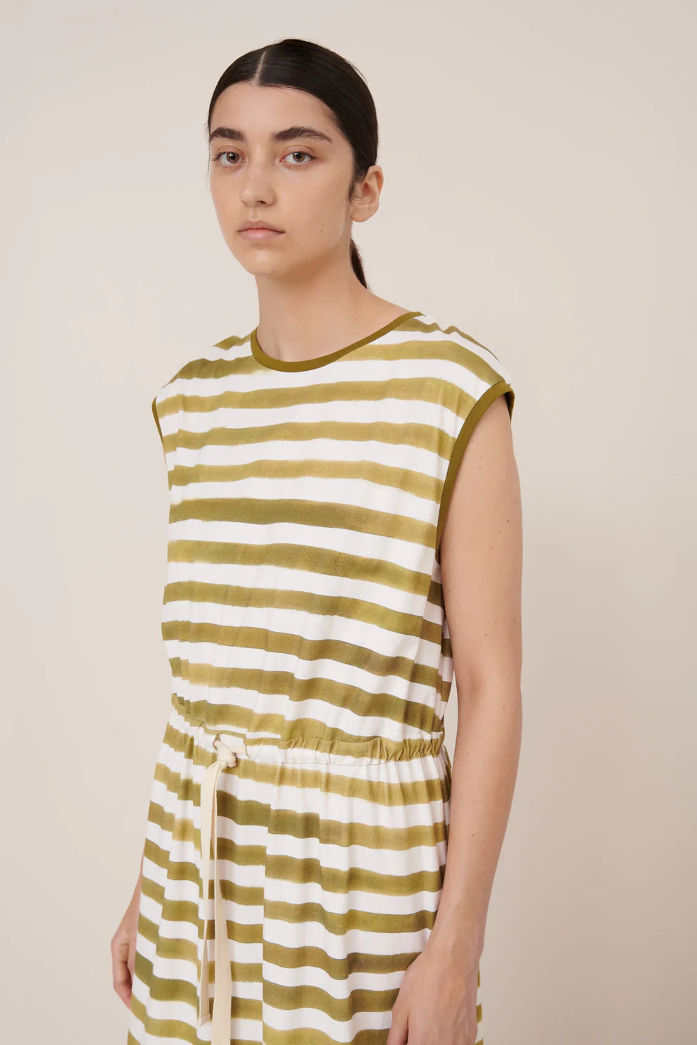 Wave Dress | Brushstroke Stripe