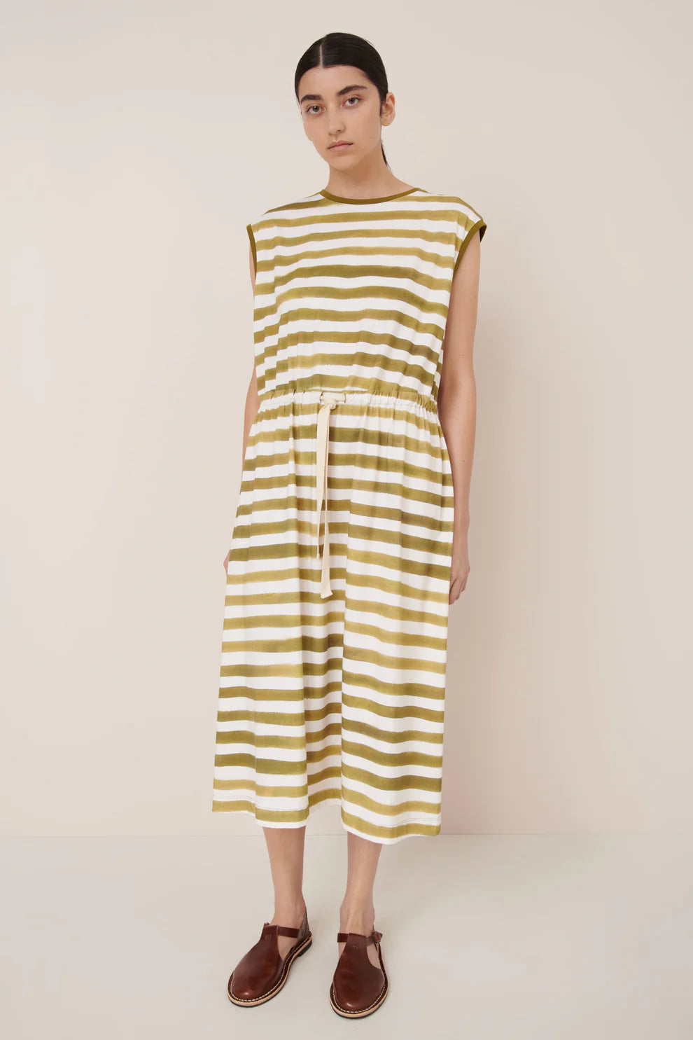Wave Dress | Brushstroke Stripe