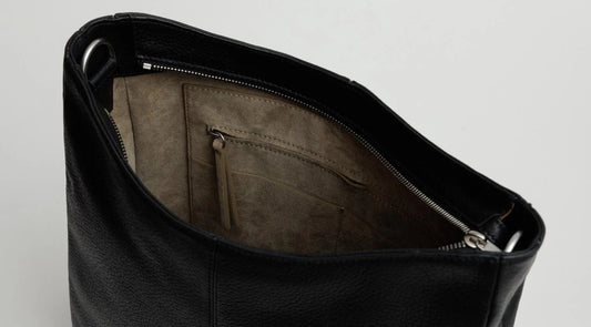 Yu Mei | Jane Bag | Black Deer Nappa with Silver Hardware | Palm Boutique