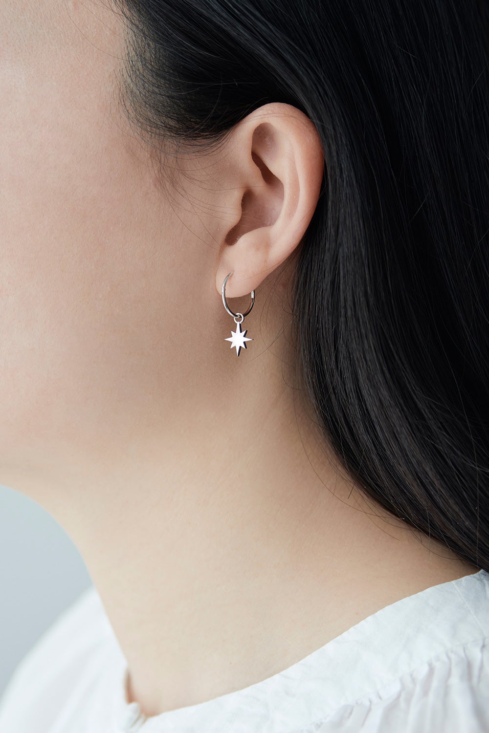 Karen Walker | Crescent moon & star sleepers | Silver | Palm Boutique