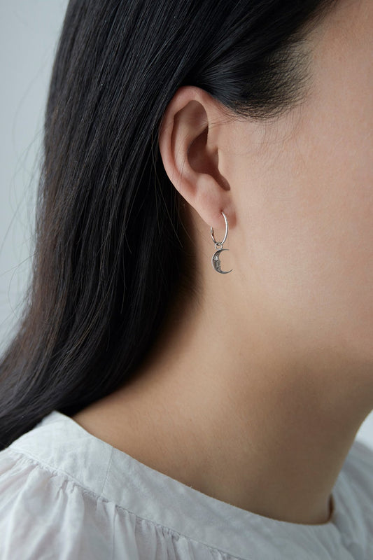 Karen Walker | Crescent moon & star sleepers | Silver | Palm Boutique