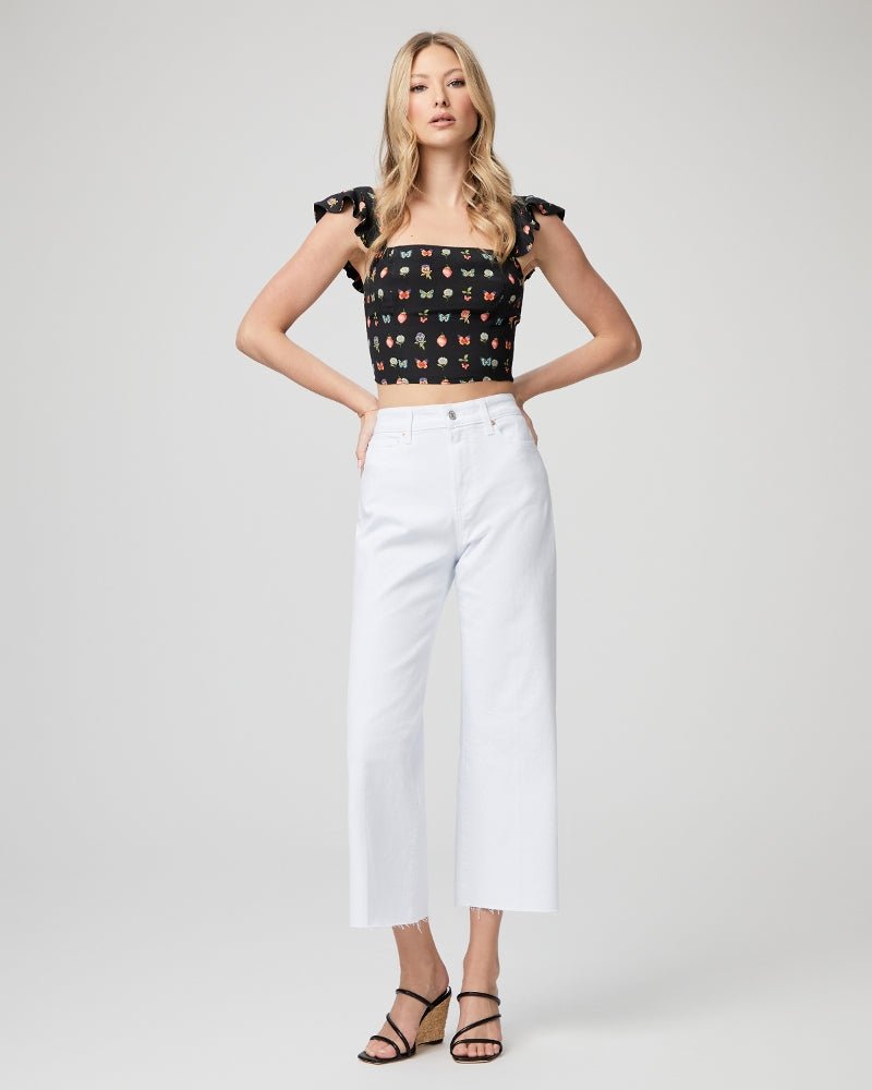 Paige | Anessa w Raw Hem | Crisp White | Palm Boutique