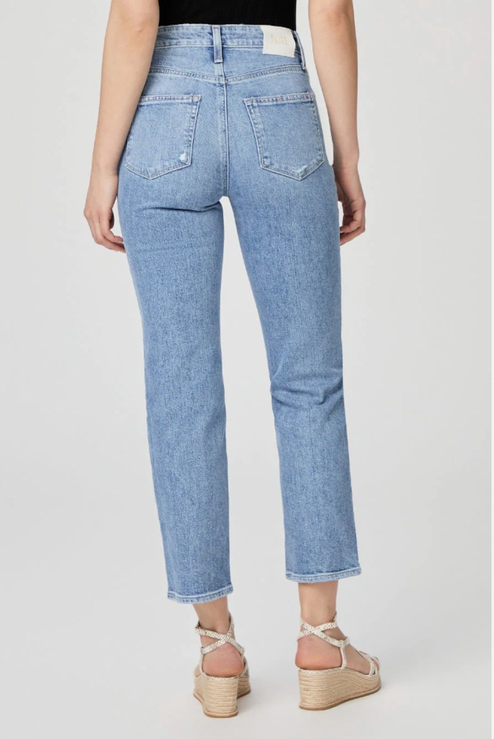 Paige | Sarah Straight Ankle | Sebastian Distressed | Palm Boutique