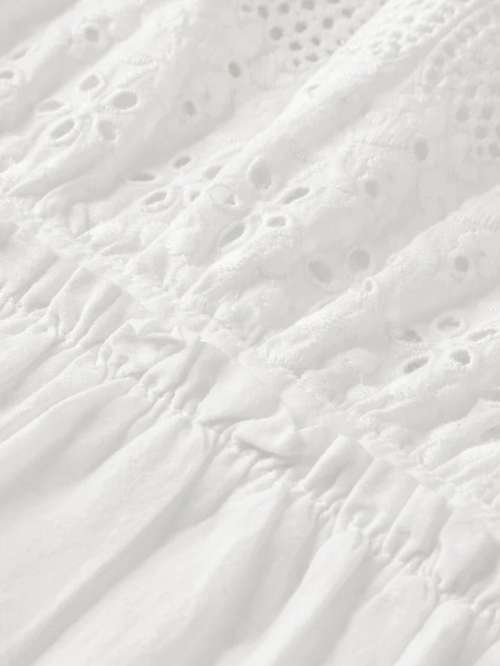 Scotch & Soda | Midi Broderie Dress | Off White | Palm Boutique