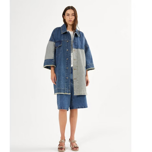 Oya Denim Kimono Jacket | Washed Indigo
