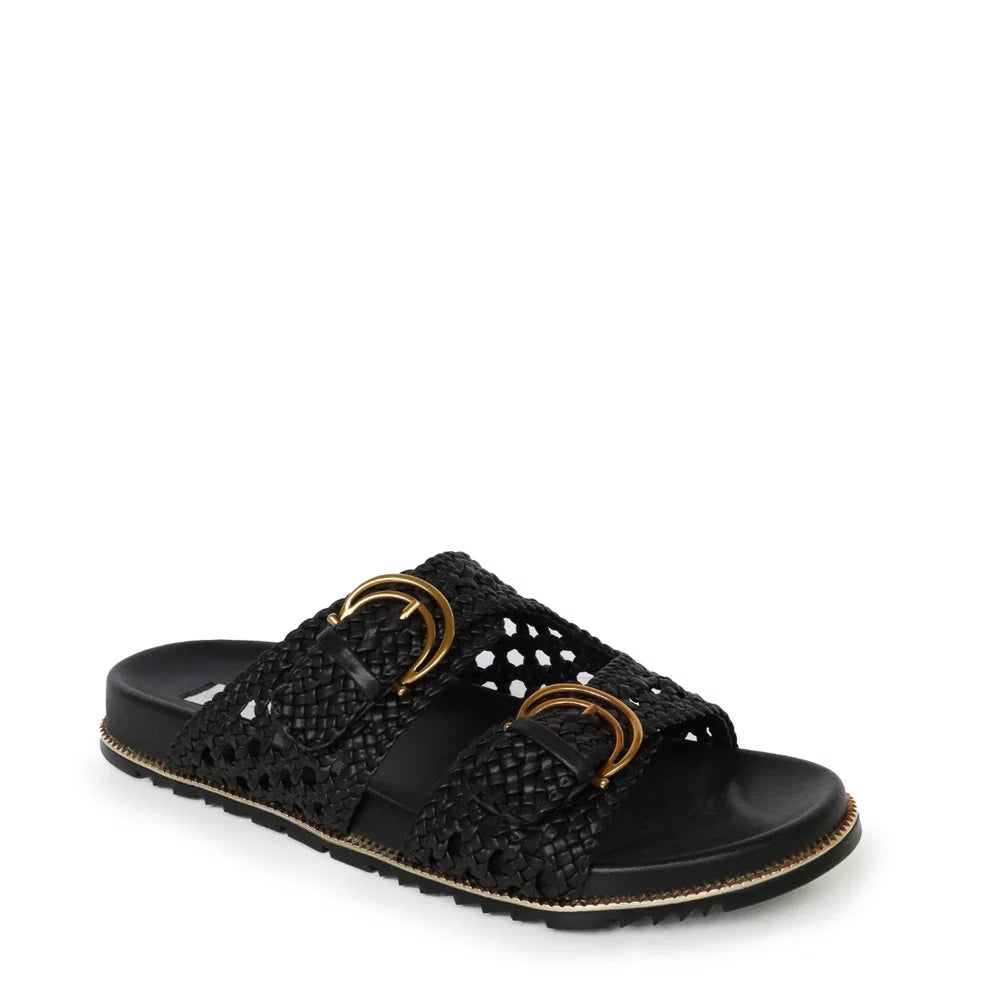 Holly Slide | Black Woven
