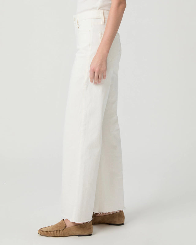 Anessa 31" | With Raw Hem - Tonal Ecru