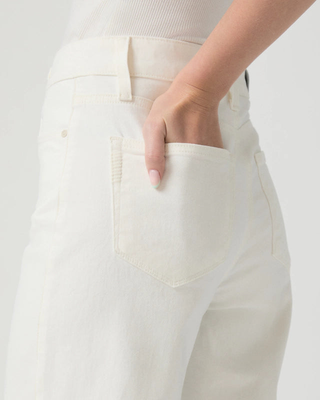 Anessa 31" | With Raw Hem - Tonal Ecru