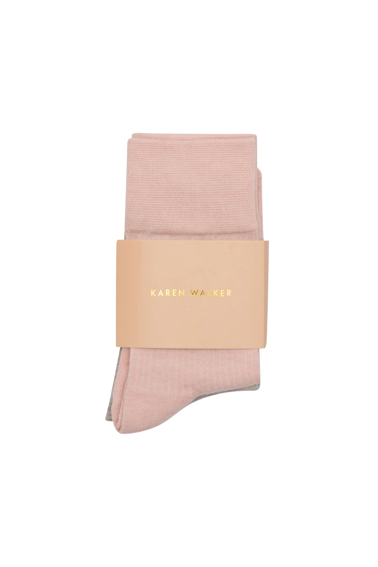 Runaway Embroidered Socks 2 Pack | Blush/Light Grey