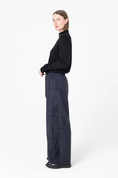 Boredroom Trackie | Charcoal Stripe