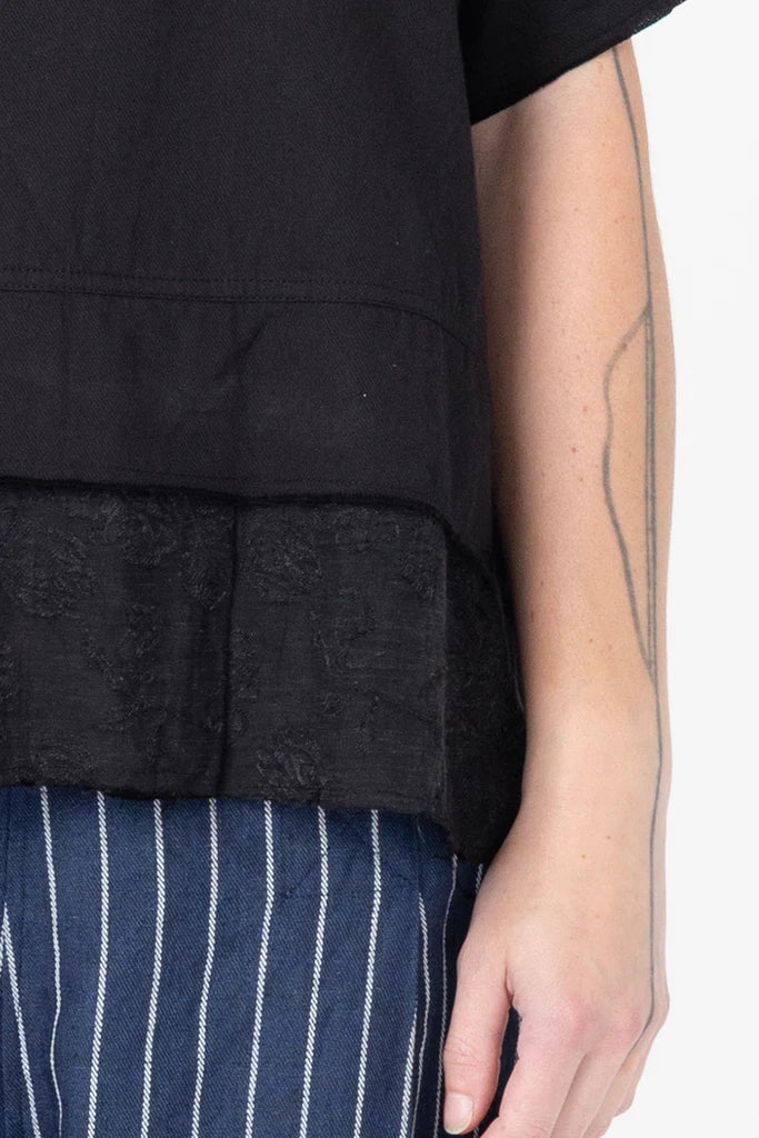 Fax Tee | Black Twill