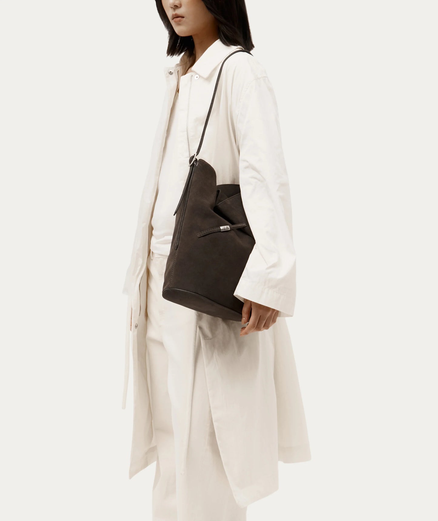 Clippity Tote | Asphalt Suede