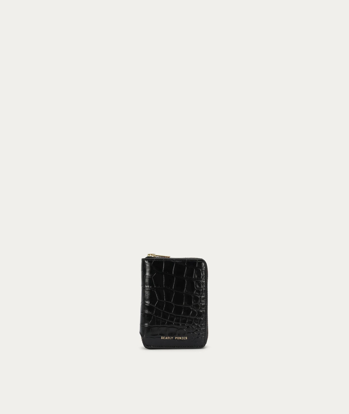 Mini Wallet | Black Croc