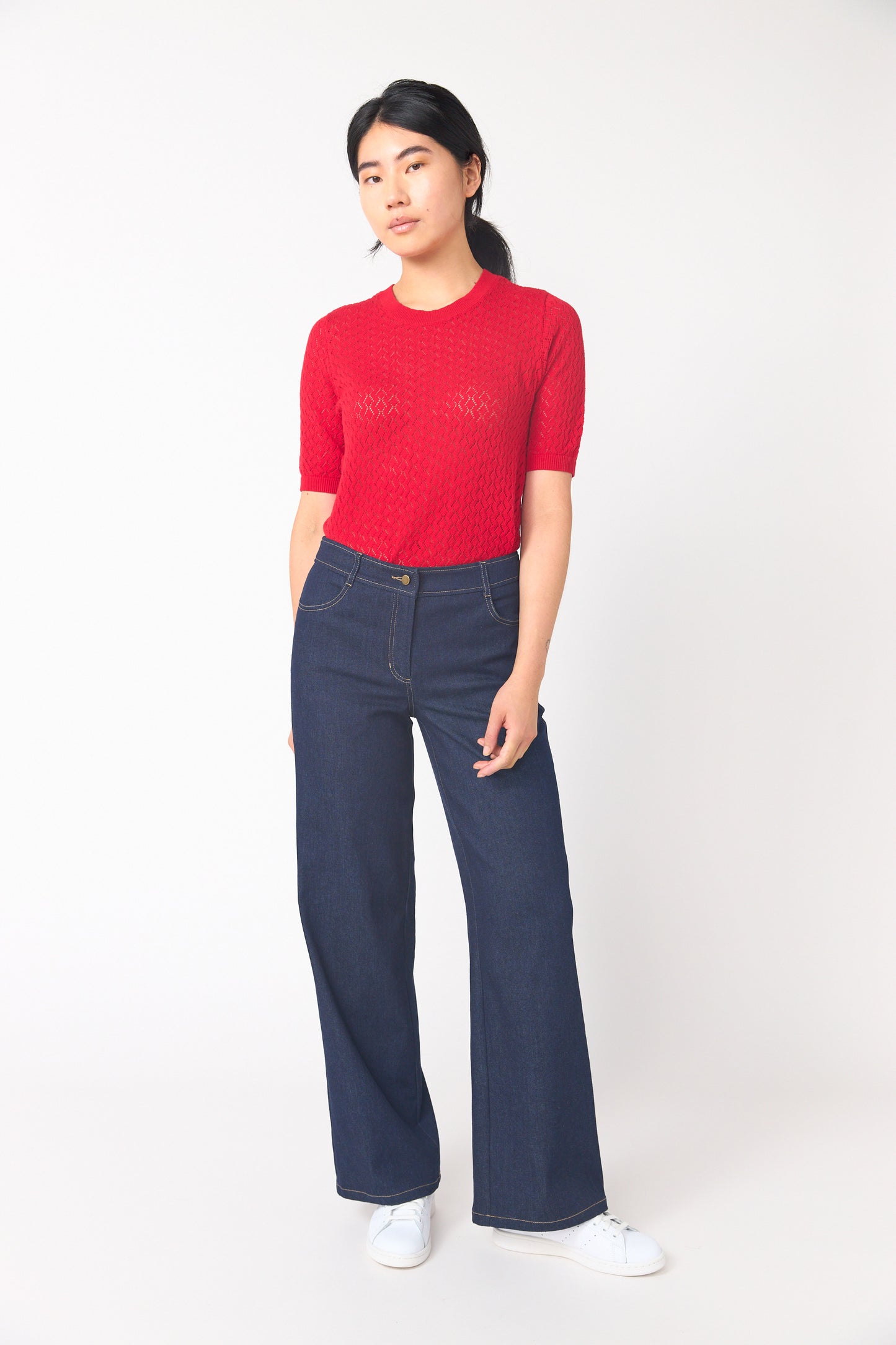 Denim Low Rise Trouser | Indigo