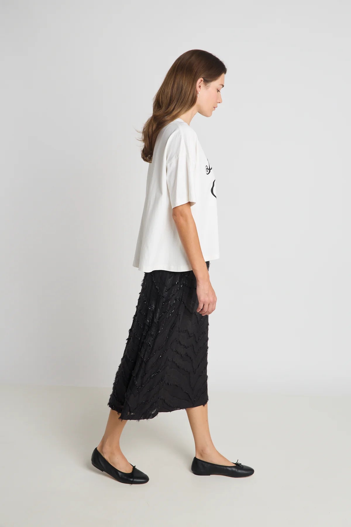 I'm Lost Skirt | Black Chevron