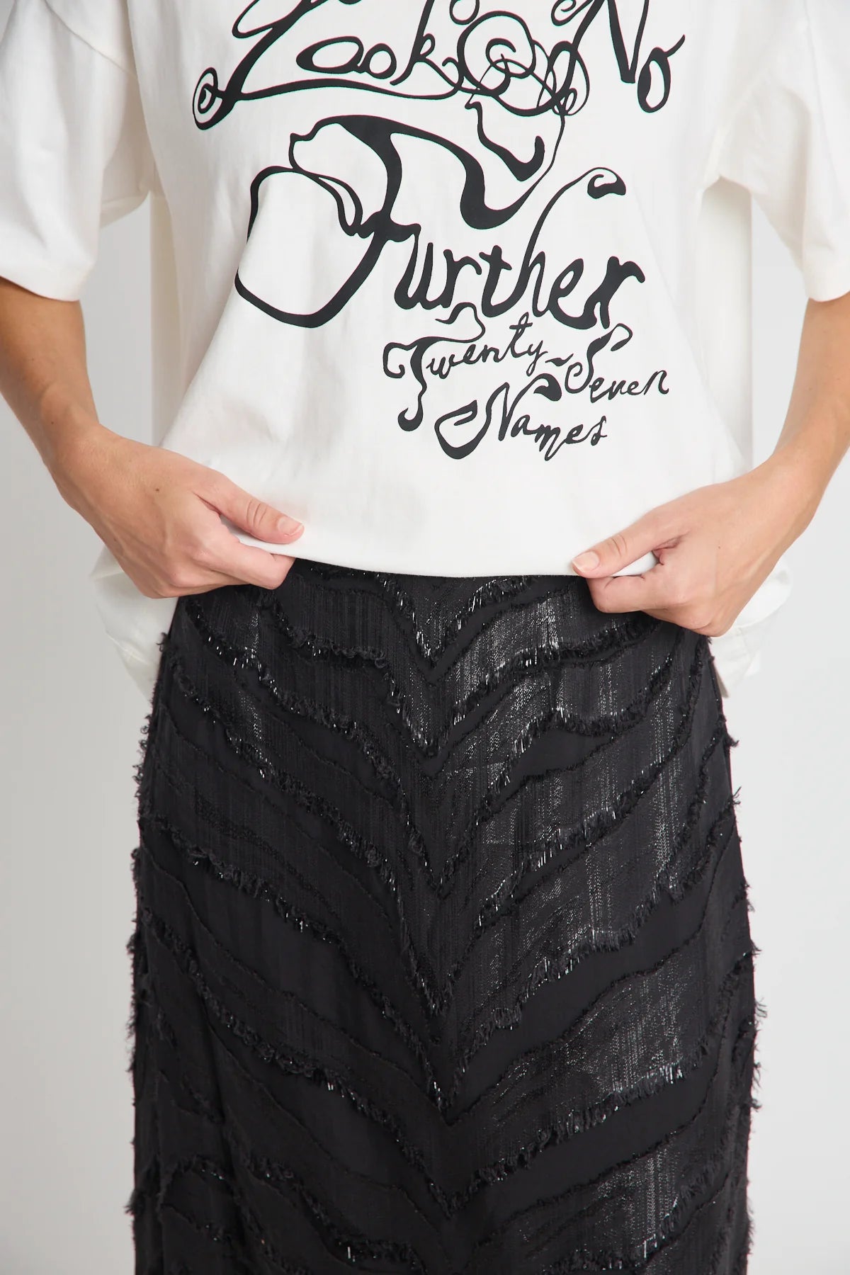 I'm Lost Skirt | Black Chevron