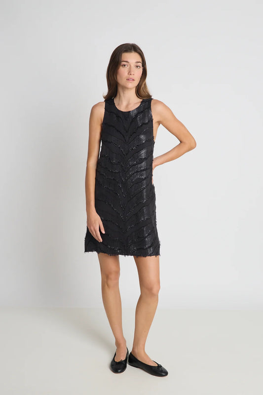 Capulet Dress | Black Chevron