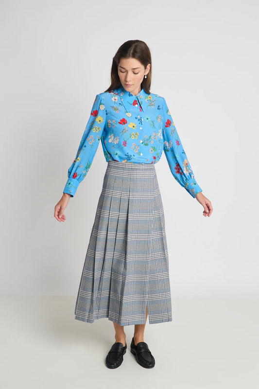 Nessie Kilt | Blue Houndstooth