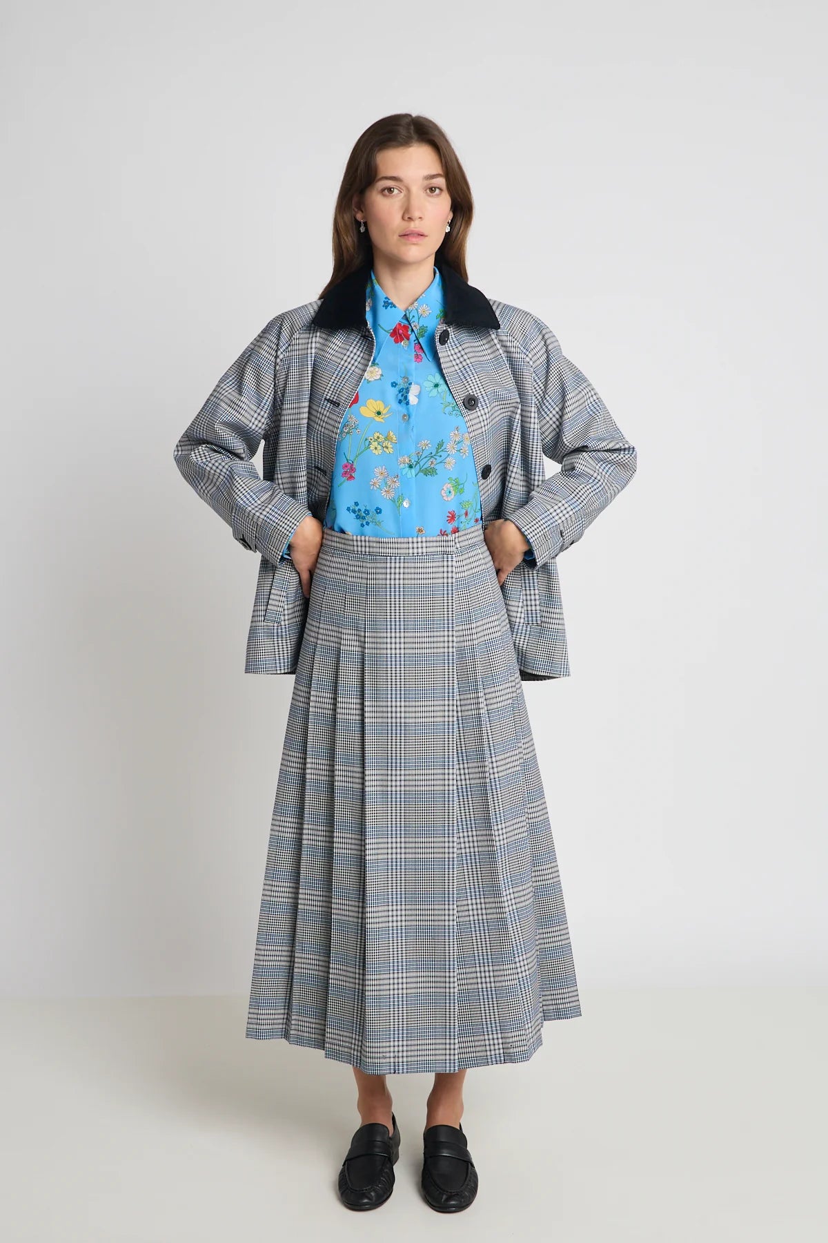 Nessie Kilt | Blue Houndstooth