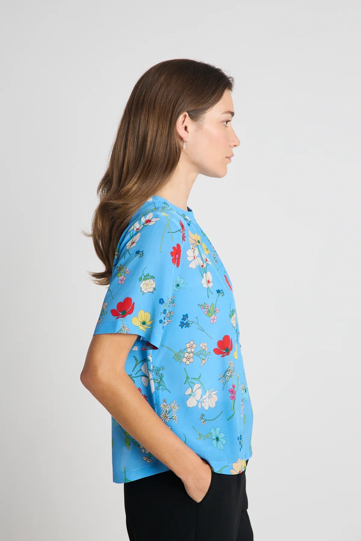 Say It With Flowers Tee | Blue Floral