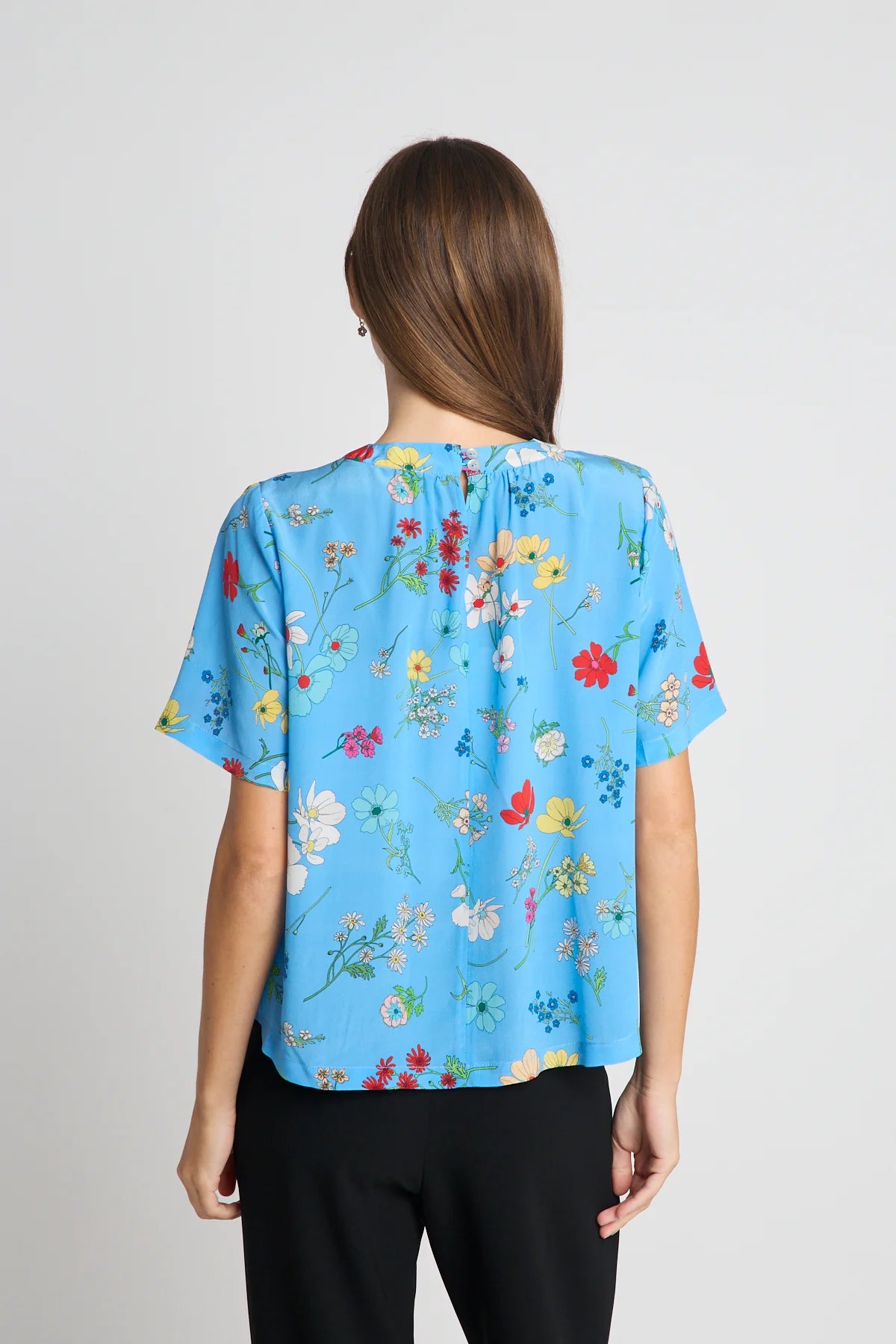 Say It With Flowers Tee | Blue Floral