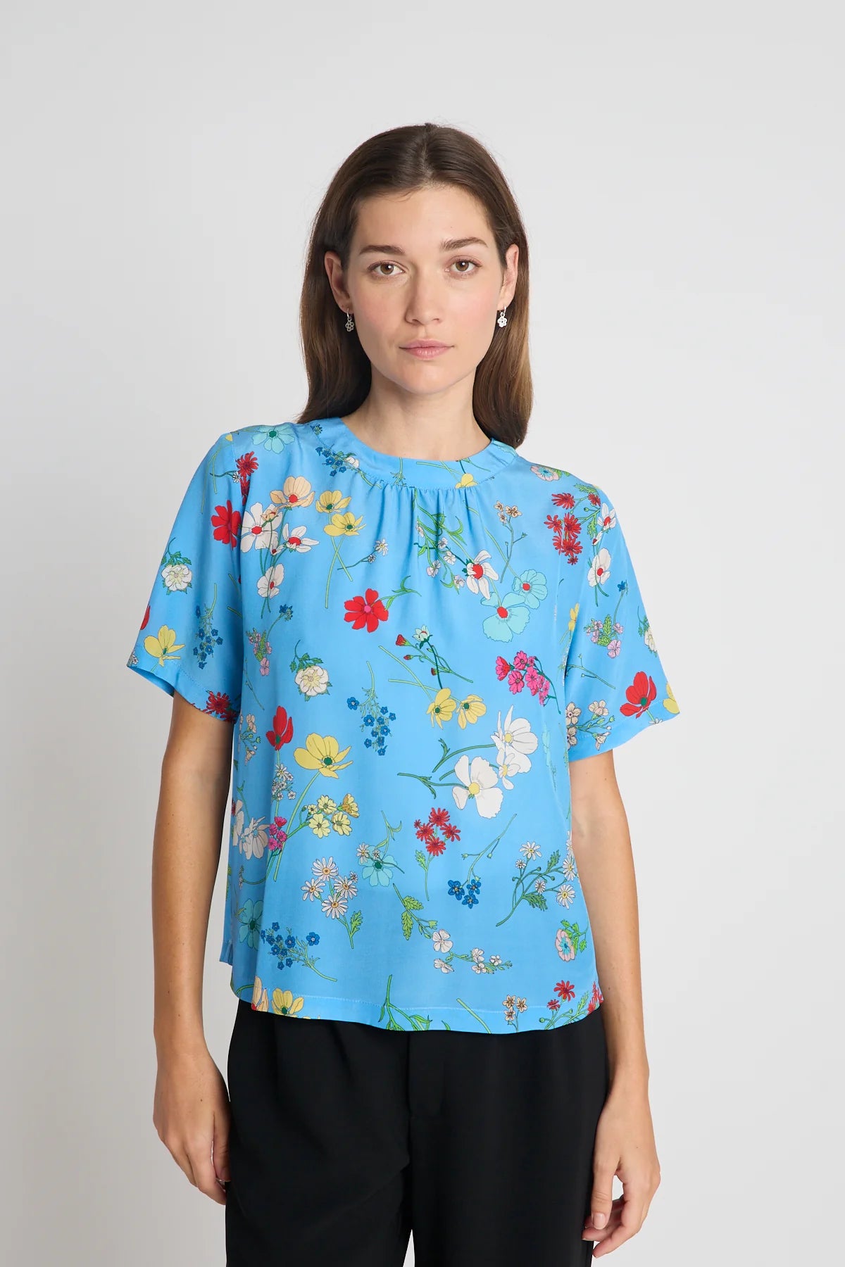 Say It With Flowers Tee | Blue Floral