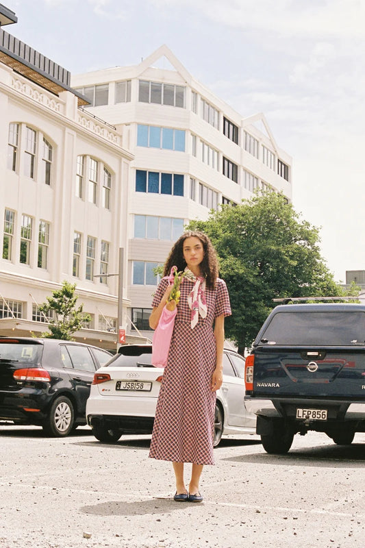 Anderson Dress | Navy & Red Check
