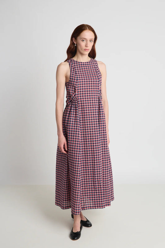 Silver Lake Dress | Navy & Red Check