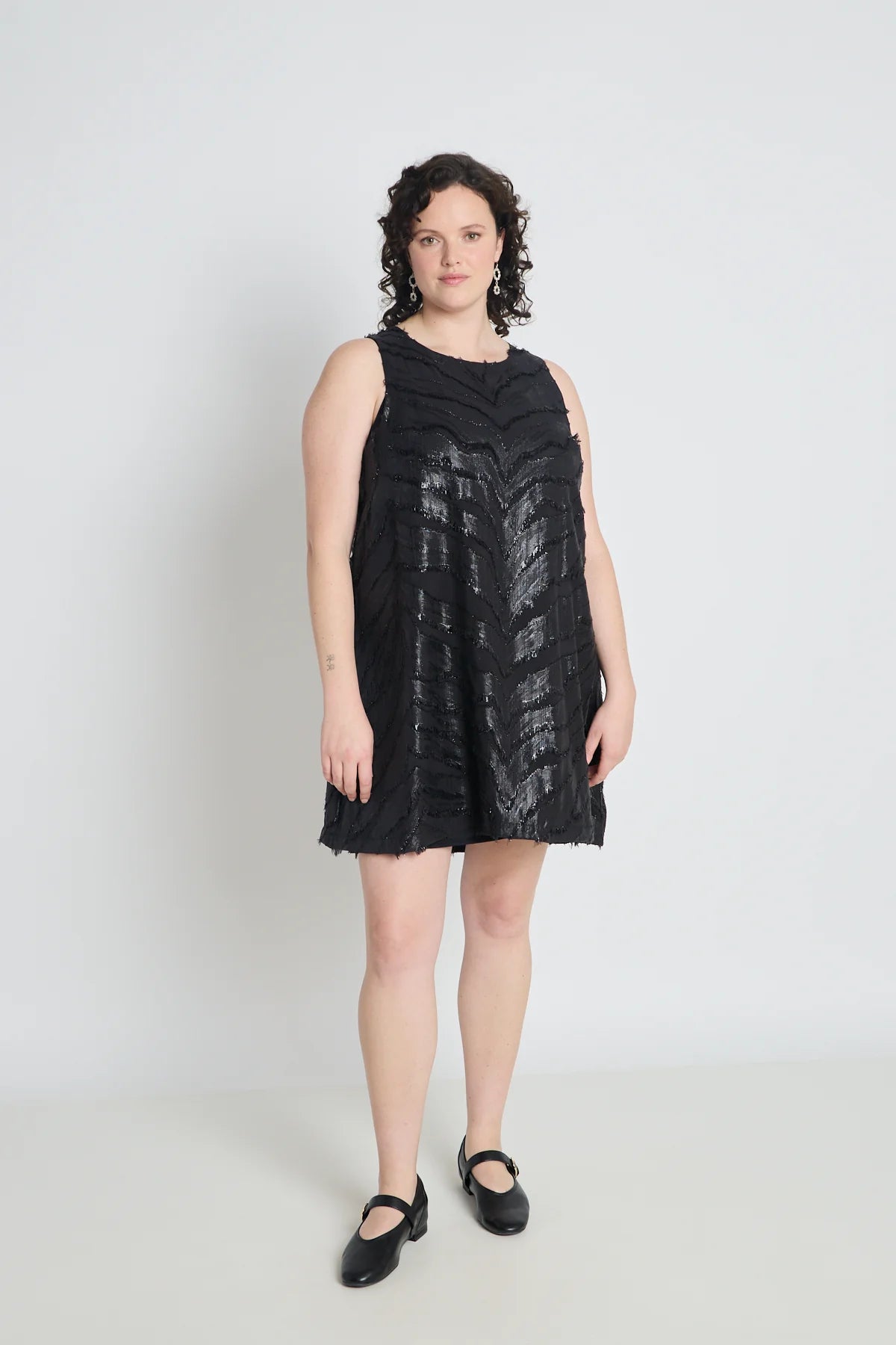 Capulet Dress | Black Chevron