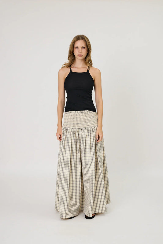 Lainey Skirt | Ivory Check