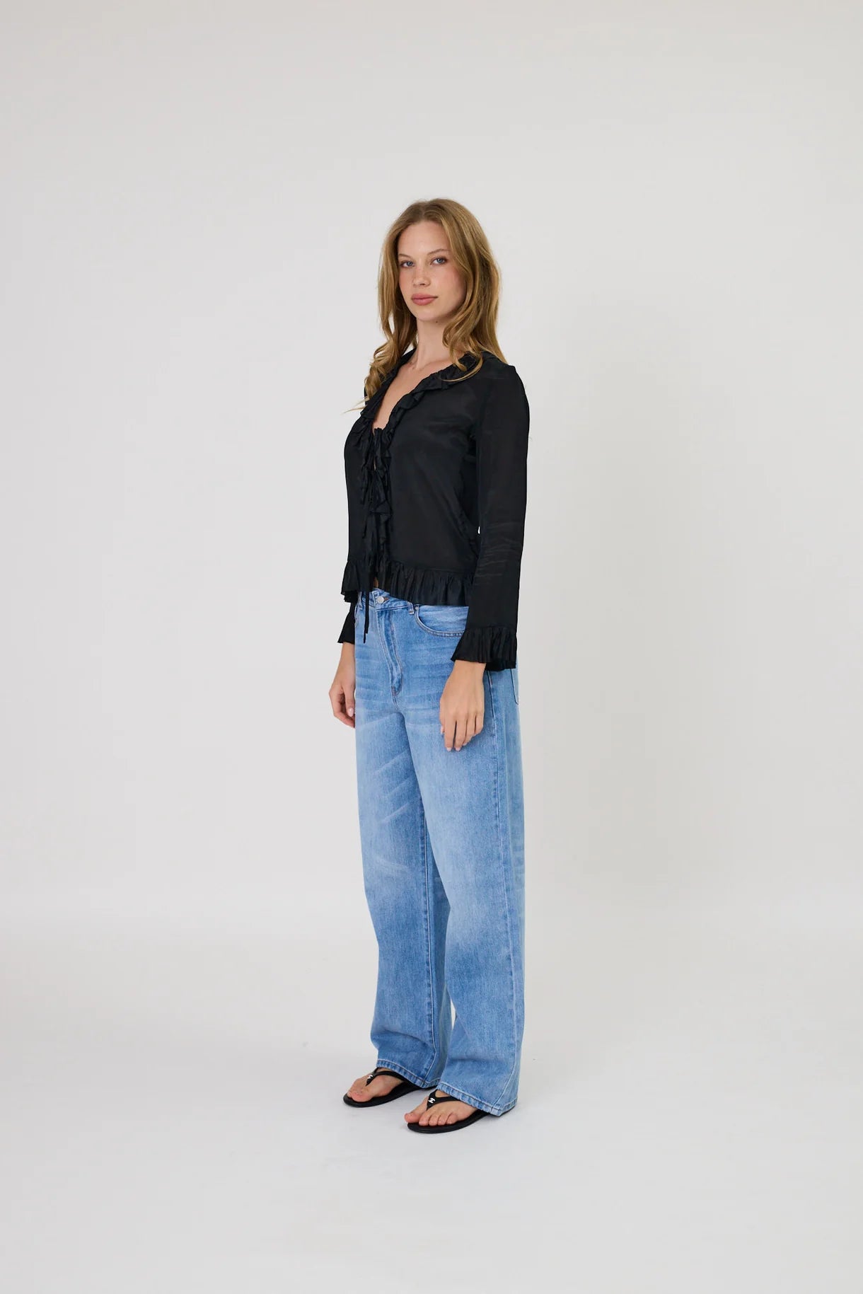 Elora Tie Top | Black